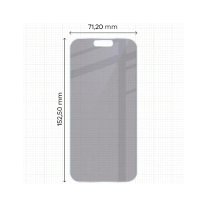 Prywatyzujące szkło hybrydowe Bizon Glass Mule Shadow do Apple iPhone Air matowe