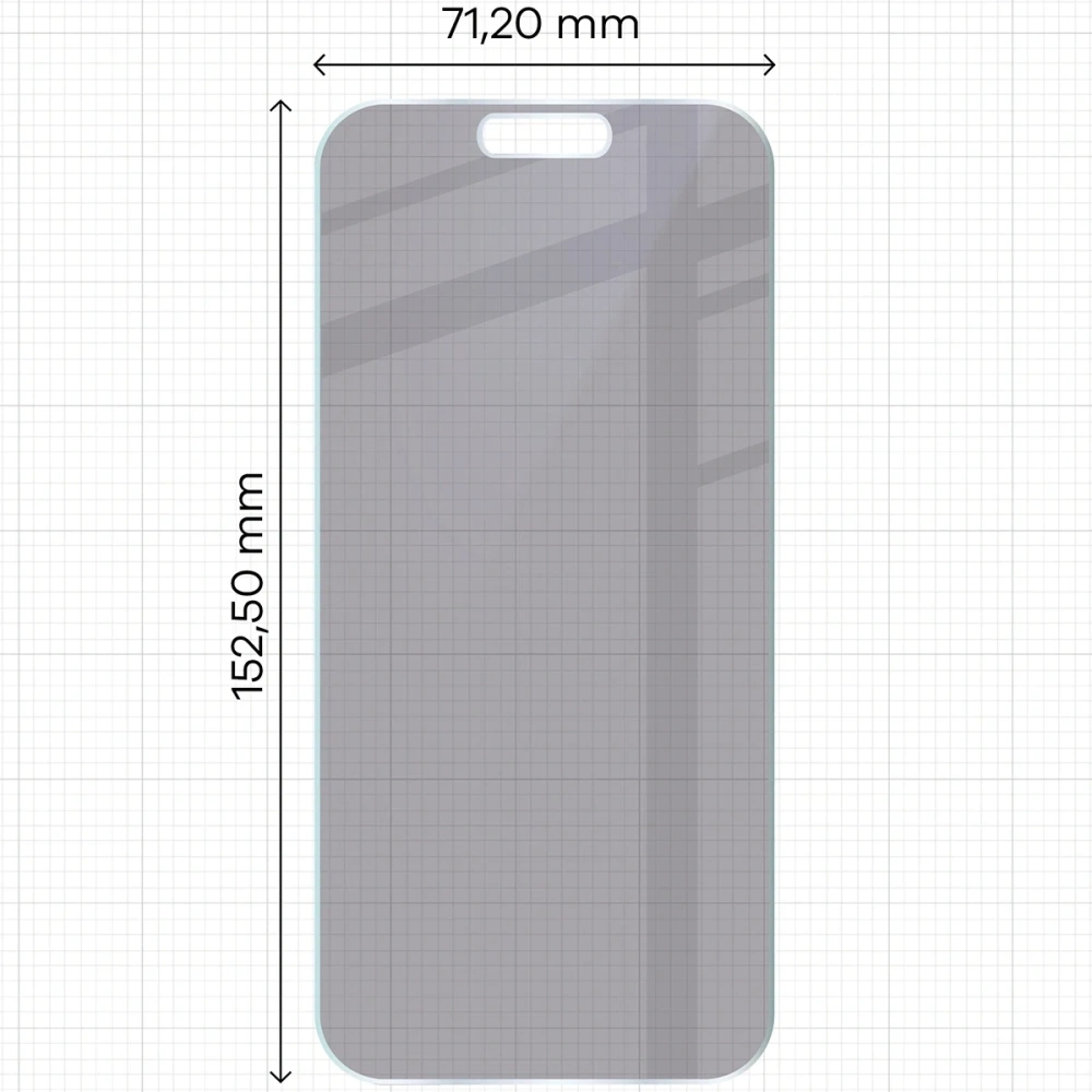 Prywatyzujące szkło hybrydowe Bizon Glass Mule Shadow do Apple iPhone Air matowe