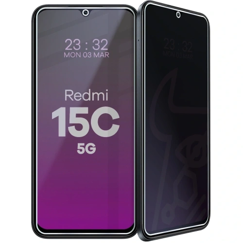 Prywatyzujące szkło hybrydowe Bizon Glass Mule Shadow do Xiaomi Redmi 15C 5G matowe Prywatyzujące szkło hybrydowe Bizon Glass Mule Shadow do Xiaomi Redmi 15C 5G matowe