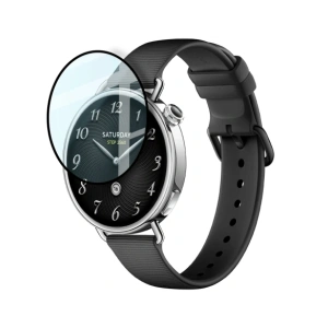 Szkło hybrydowe Bizon Glass Watch Edge Hybrid dla Xiaomi Watch S4 41mm czarne