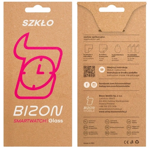 Szkło hybrydowe Bizon Glass Watch Edge Hybrid dla Xiaomi Watch S4 41mm czarne