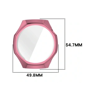 Etui z osłoną ekranu Bizon Case Watch Felipe do Huawei Watch GT6 Pro 46mm różowe