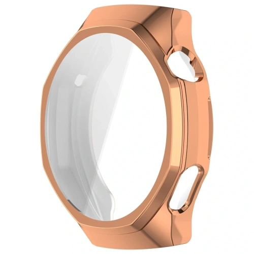 Etui z osłoną ekranu Bizon Case Watch Felipe do Huawei Watch GT6 Pro 46mm różowozłote