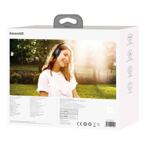 Bezprzewodowe słuchawki nauszne Baseus Encok D02 Pro Bluetooth 5.3 (czarne)