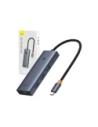 HUB 5w1 Baseus UltraJoy 5-Port USB-C / HDMI4K@30Hz, 4xUSB-A 3.0 Szary HUB 5w1 Baseus UltraJoy 5-Port USB-C / HDMI4K@30Hz, 4xUSB-A 3.0 Szary