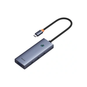 HUB 5w1 Baseus UltraJoy 5-Port USB-C / HDMI4K@30Hz, 4xUSB-A 3.0 Szary HUB 5w1 Baseus UltraJoy 5-Port USB-C / HDMI4K@30Hz, 4xUSB-A 3.0 Szary