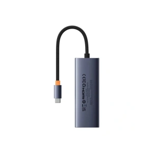 HUB 5w1 Baseus UltraJoy 5-Port USB-C / HDMI4K@30Hz, 4xUSB-A 3.0 Szary HUB 5w1 Baseus UltraJoy 5-Port USB-C / HDMI4K@30Hz, 4xUSB-A 3.0 Szary