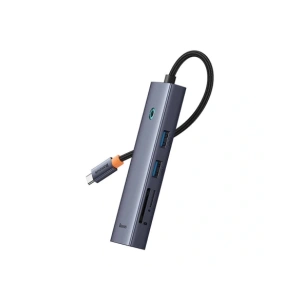 HUB 7w1 Baseus UltraJoy 7-Port USB-C / HDMI4K@30Hz, 2xUSB-A 3.0, USB-C PD, RJ45, SD/TF3.0 HUB 7w1 Baseus UltraJoy 7-Port USB-C / HDMI4K@30Hz, 2xUSB-A 3.0, USB-C PD, RJ45, SD/TF3.0