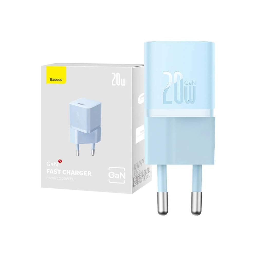 Mini ładowarka sieciowa Baseus GaN5 20W (niebieska)
