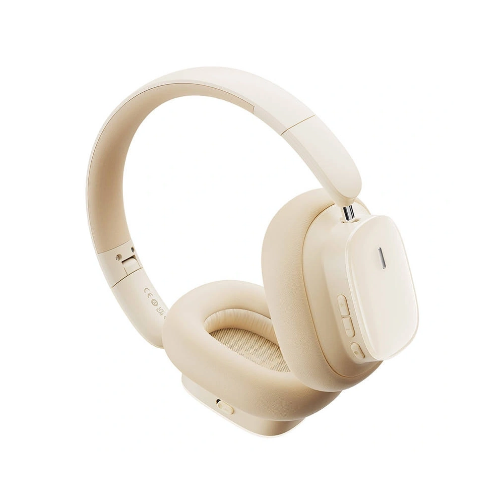 Bezprzewodowe słuchawki nauszne Baseus Bowie H1i ANC Bluetooth 5.3 (białe)