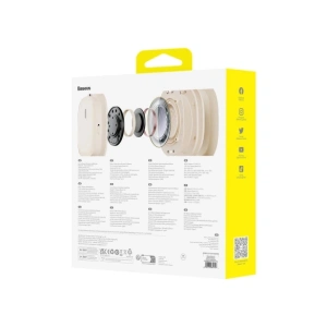 Bezprzewodowe słuchawki nauszne Baseus Bowie H1i ANC Bluetooth 5.3 (białe)