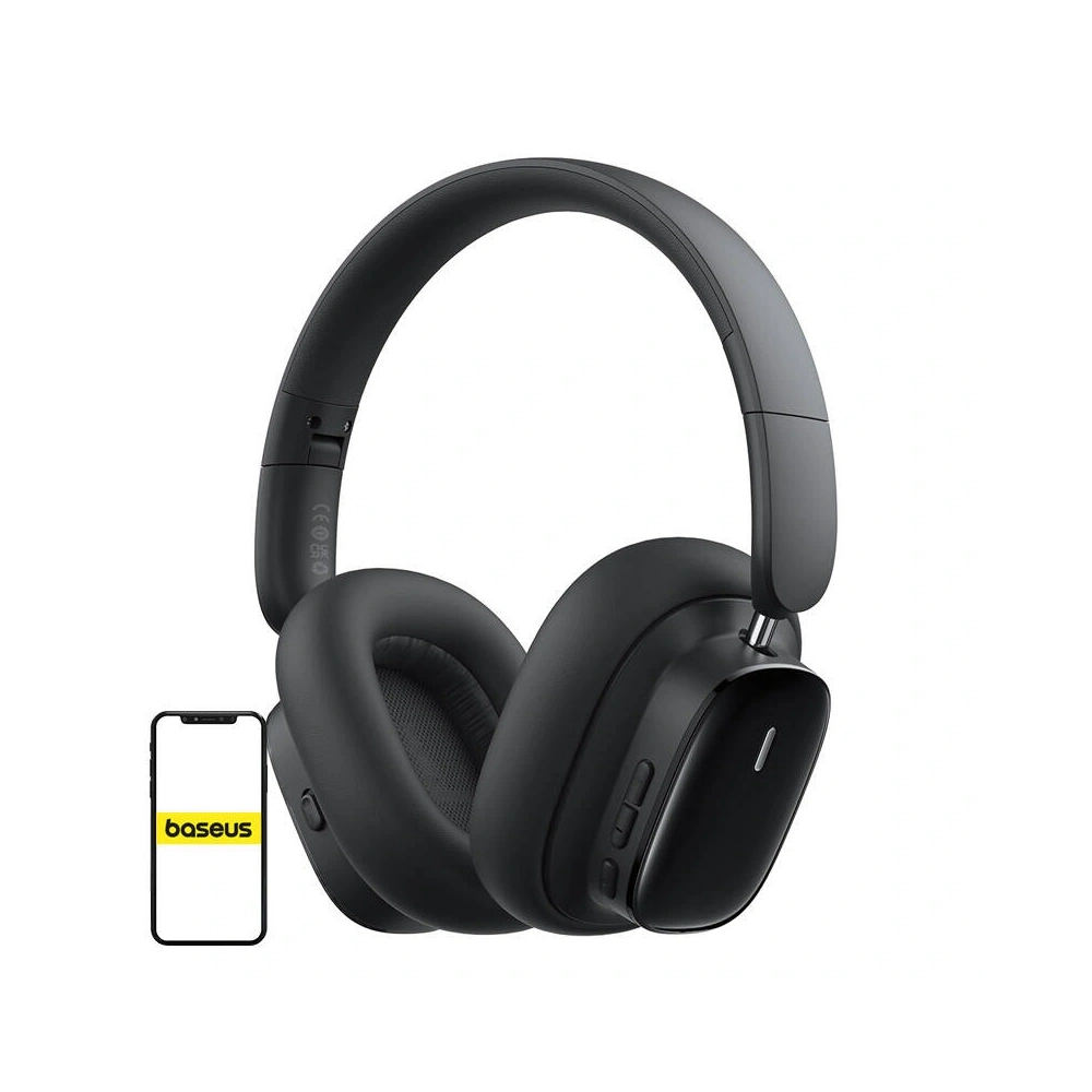 Bezprzewodowe słuchawki nauszne Baseus Bowie H1i ANC Bluetooth 5.3 (czarne)