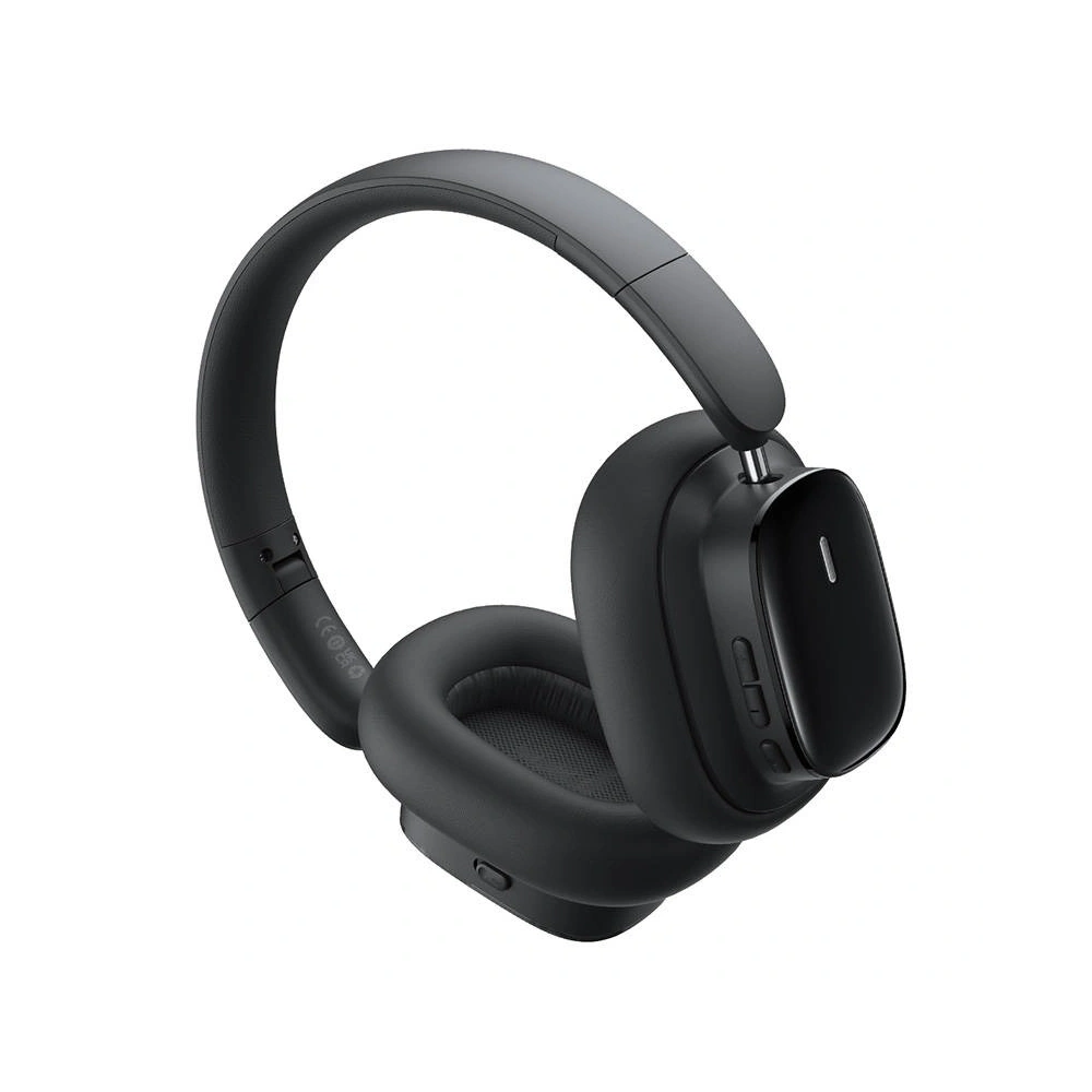Bezprzewodowe słuchawki nauszne Baseus Bowie H1i ANC Bluetooth 5.3 (czarne)