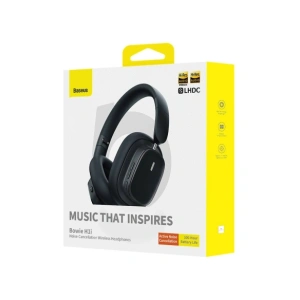 Bezprzewodowe słuchawki nauszne Baseus Bowie H1i ANC Bluetooth 5.3 (czarne)