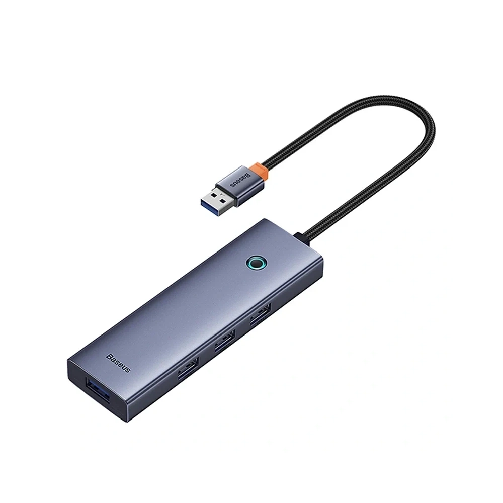 HUB 4w1 Baseus UltraJoy USB-A / 4xUSB-A 3.0 (szary)