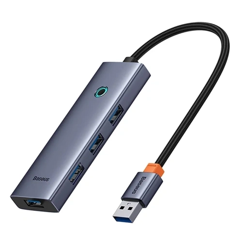 HUB 4w1 Baseus UltraJoy USB-A / 4xUSB-A 3.0 (szary) HUB 4w1 Baseus UltraJoy USB-A / 4xUSB-A 3.0 (szary)