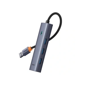 HUB 4w1 Baseus UltraJoy USB-A / 4xUSB-A 3.0 (szary) HUB 4w1 Baseus UltraJoy USB-A / 4xUSB-A 3.0 (szary)