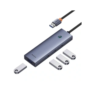 HUB 4w1 Baseus UltraJoy USB-A / 4xUSB-A 3.0 (szary) HUB 4w1 Baseus UltraJoy USB-A / 4xUSB-A 3.0 (szary)