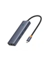 HUB 6w1 Baseus UltraJoy USB-C / HDMI4K@30Hz, 3xUSB-A 3.0+ USB-C PD+RJ45 (szary) HUB 6w1 Baseus UltraJoy USB-C / HDMI4K@30Hz, 3xUSB-A 3.0+ USB-C PD+RJ45 (szary)