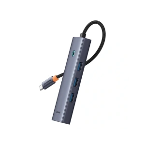 HUB 6w1 Baseus UltraJoy USB-C / HDMI4K@30Hz, 3xUSB-A 3.0+ USB-C PD+RJ45 (szary) HUB 6w1 Baseus UltraJoy USB-C / HDMI4K@30Hz, 3xUSB-A 3.0+ USB-C PD+RJ45 (szary)