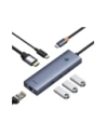 HUB 6w1 Baseus UltraJoy USB-C / HDMI4K@30Hz, 3xUSB-A 3.0+ USB-C PD+RJ45 (szary) HUB 6w1 Baseus UltraJoy USB-C / HDMI4K@30Hz, 3xUSB-A 3.0+ USB-C PD+RJ45 (szary)