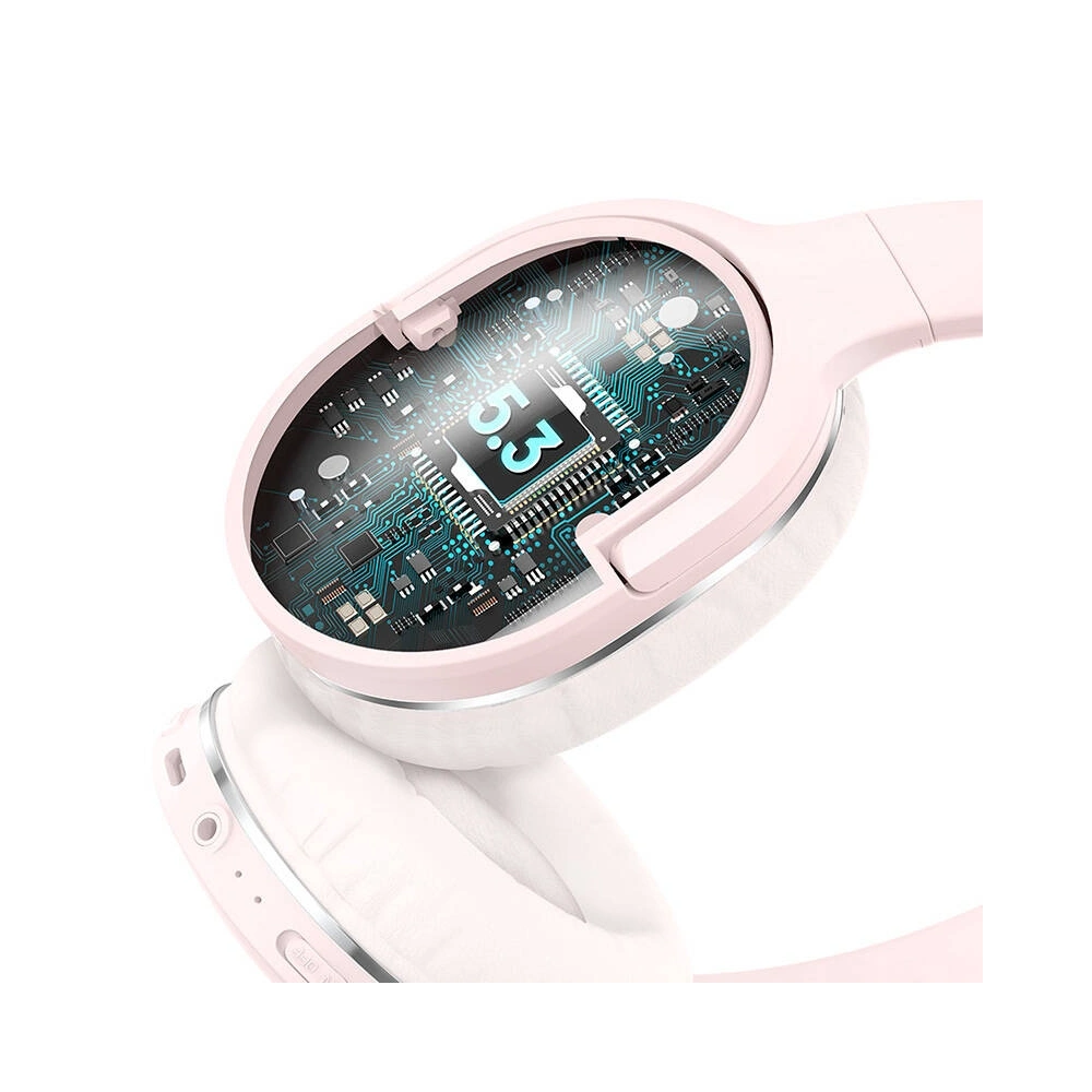 Bezprzewodowe słuchawki nauszne Baseus Encok D02 PRO Bluetooth 5.0 (różowe)