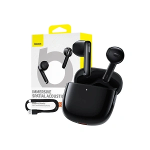 Bezprzewodowe słuchawki douszne TWS Baseus Bowie WX5 Bluetooth 5.3 (czarny)