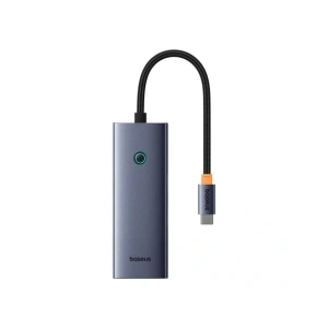 HUB 5w1 Baseus UltraJoy 5-Port USB-C / 4xUSB-A 3.0, USB-C PD Szary HUB 5w1 Baseus UltraJoy 5-Port USB-C / 4xUSB-A 3.0, USB-C PD Szary