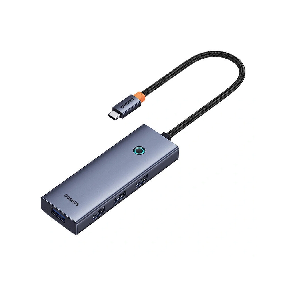 HUB 5w1 Baseus UltraJoy 5-Port USB-C / 4xUSB-A 3.0, USB-C PD Szary