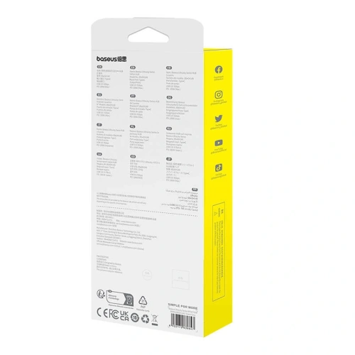 HUB 5w1 Baseus UltraJoy 5-Port USB-C / 4xUSB-A 3.0, USB-C PD Szary HUB 5w1 Baseus UltraJoy 5-Port USB-C / 4xUSB-A 3.0, USB-C PD Szary