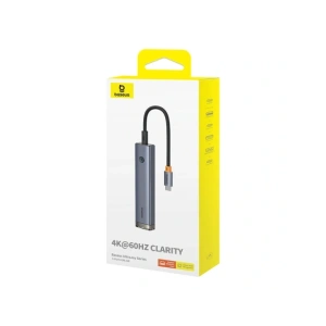 HUB 5w1 Baseus Ultra Joy USB-C / HDMI 2xUSB3.0, USB-C PD, RJ45 (szary) HUB 5w1 Baseus Ultra Joy USB-C / HDMI 2xUSB3.0, USB-C PD, RJ45 (szary)