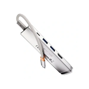 HUB 5w1 Baseus Ultra Joy USB-C / HDMI 2xUSB3.0, USB-C PD, RJ45 (srebrny) HUB 5w1 Baseus Ultra Joy USB-C / HDMI 2xUSB3.0, USB-C PD, RJ45 (srebrny)