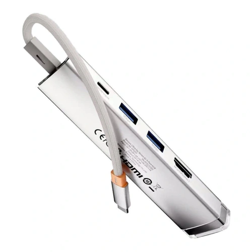 HUB 5w1 Baseus Ultra Joy USB-C / HDMI 2xUSB3.0, USB-C PD, RJ45 (srebrny) HUB 5w1 Baseus Ultra Joy USB-C / HDMI 2xUSB3.0, USB-C PD, RJ45 (srebrny)