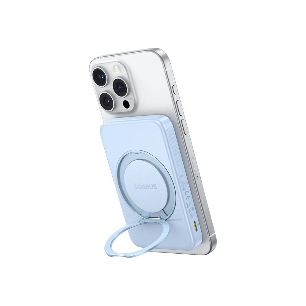 Powerbank Baseus ze stojakiem PicoGo Qi2 5000mAh 20W (niebieski)