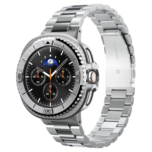 Nakładka Spigen Bezel Tune Pro Pilot do Samsung Galaxy Watch 8 Classic 46mm Silver