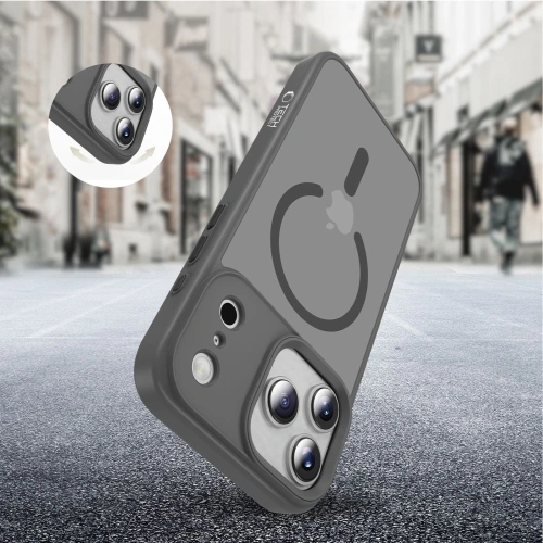 Etui Tech-Protect Magmat MagSafe do Apple iPhone 17 Pro Max Matte Crayon Grey