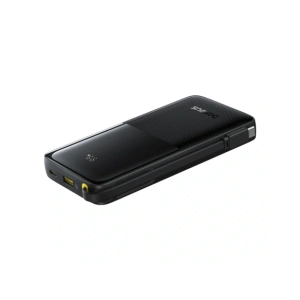 Powerbank Baseus Bipow 2 10000mah 20W z cyfrowym wyświetlaczem + wbudowany kabel USB-C czarny