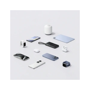 Powerbank Baseus Bipow 2 10000mah 20W z cyfrowym wyświetlaczem + wbudowany kabel USB-C czarny