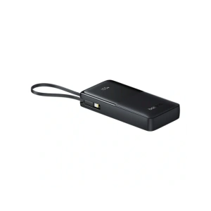 Powerbank Baseus Bipow 2 20000mah 20W z cyfrowym wyświetlaczem + wbudowany kabel USB-C czarny