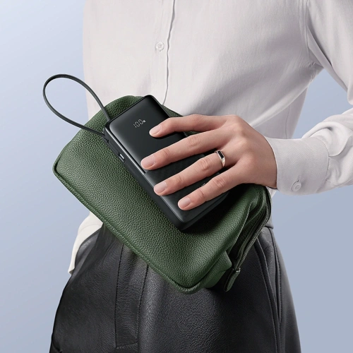 Powerbank Baseus Bipow 2 20000mah 20W z cyfrowym wyświetlaczem + wbudowany kabel USB-C czarny