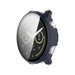 Etui ze szkłem do zegarka Bizon Case+Glass Watch do Garmin Venu 4 41mm ciemnoniebieskie