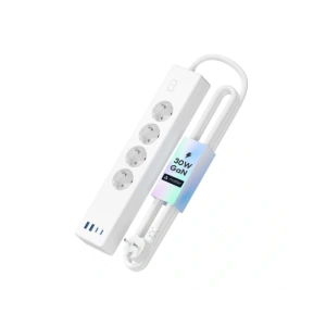 Inteligentna szybko ładująca listwa zasilająca Meross MSP844(EU), 4xAC, 2xUSB-A, 2xUSB-C (Matter)