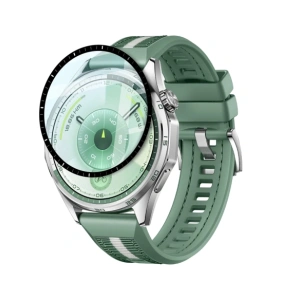 Szkło hybrydowe Bizon Glass Watch Edge Hybrid do Huawei Watch GT6 46mm czarne