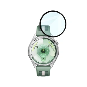 Szkło hybrydowe Bizon Glass Watch Edge Hybrid do Huawei Watch GT6 46mm czarne