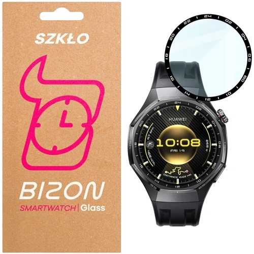 Szkło hybrydowe Bizon Glass Watch Edge Hybrid do Huawei Watch GT6 Pro 46mm czarne