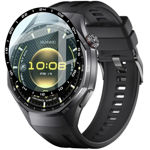 Szkło hybrydowe Bizon Glass Watch Edge Hybrid do Huawei Watch GT6 Pro 46mm czarne