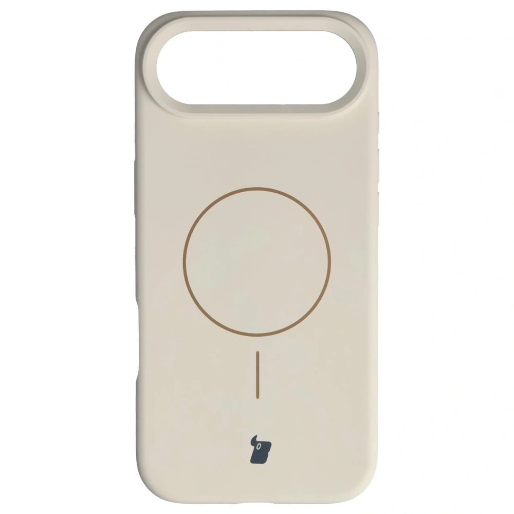 Silikonowe etui z pierścieniem magnetycznym Bizon Soft Case Magnetic do Apple iPhone Air écru