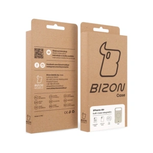 Silikonowe etui z pierścieniem magnetycznym Bizon Soft Case Magnetic do Apple iPhone Air écru