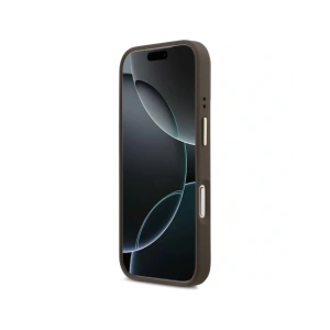 Etui Guess 4G PU Triangle Logo & Stand Camera Magsafe do Apple iPhone 17 Pro brązowy