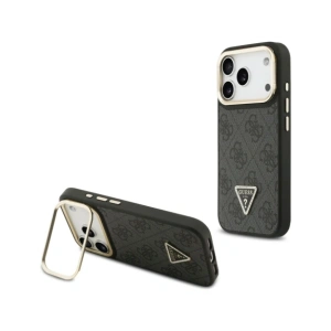 Etui Guess 4G PU Triangle Logo & Stand Camera Magsafe do Apple iPhone 17 Pro czarny